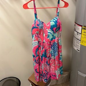 Pink and blue lily pulitzer strap dress
